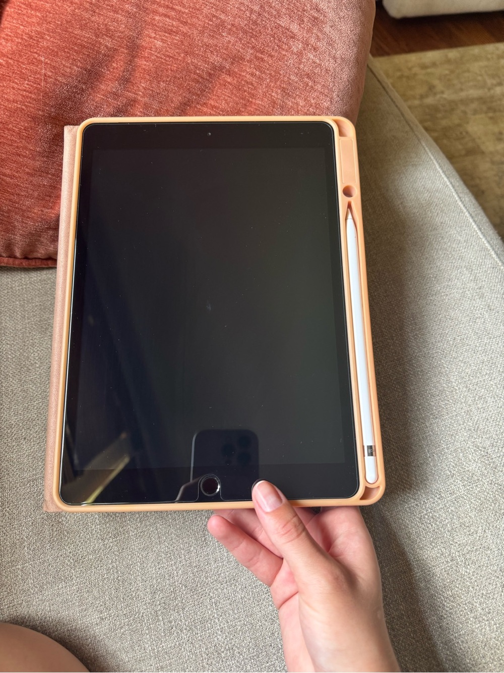 iPad + Apple Pencil + case + chargers + extra glass screen cover